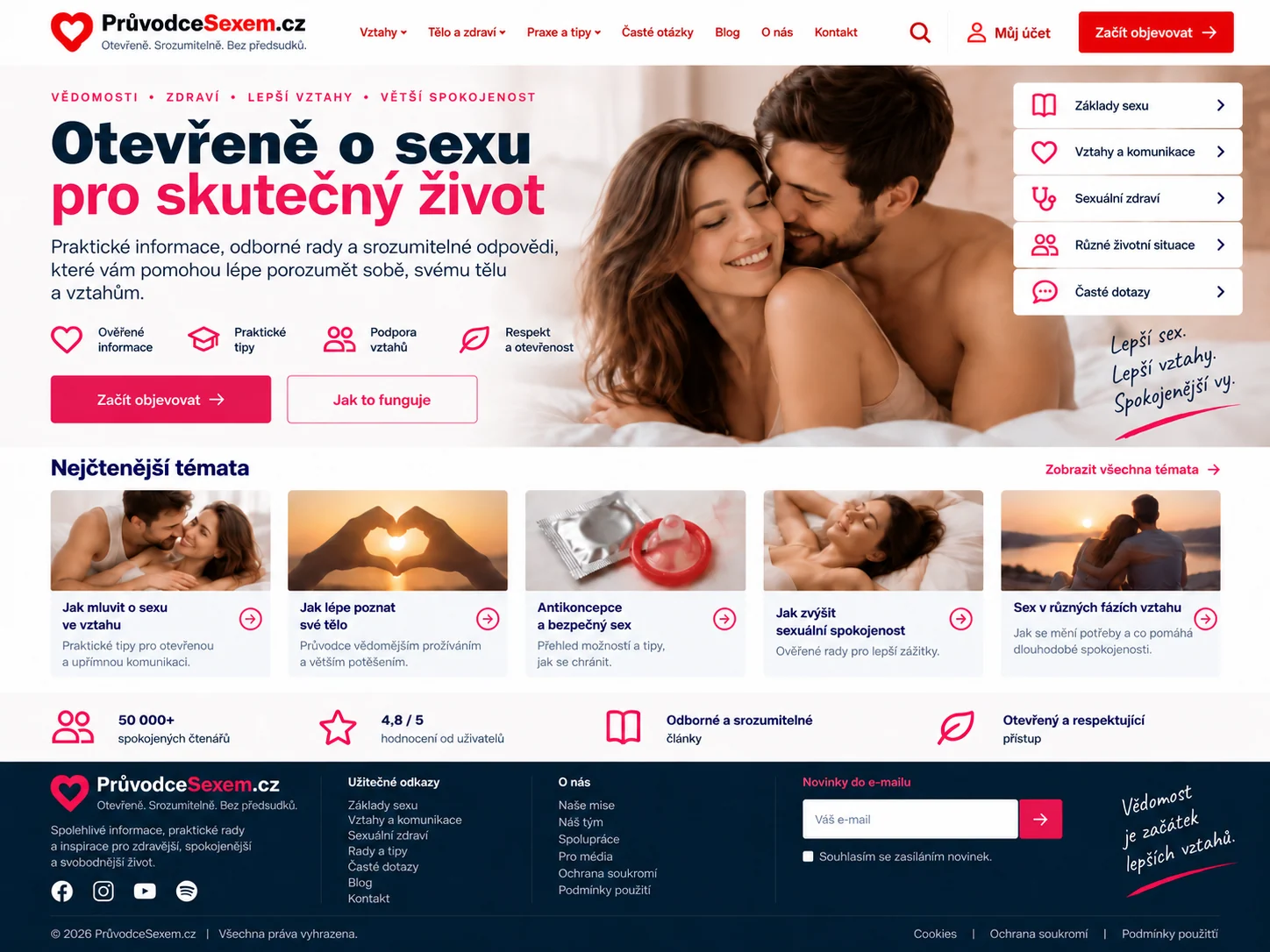 Ilustrační návrh vzdělávacího projektu PruvodceSexem.cz pro dospělé